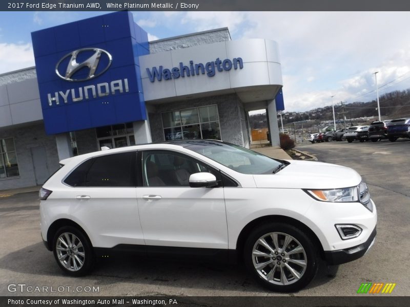 White Platinum Metallic / Ebony 2017 Ford Edge Titanium AWD