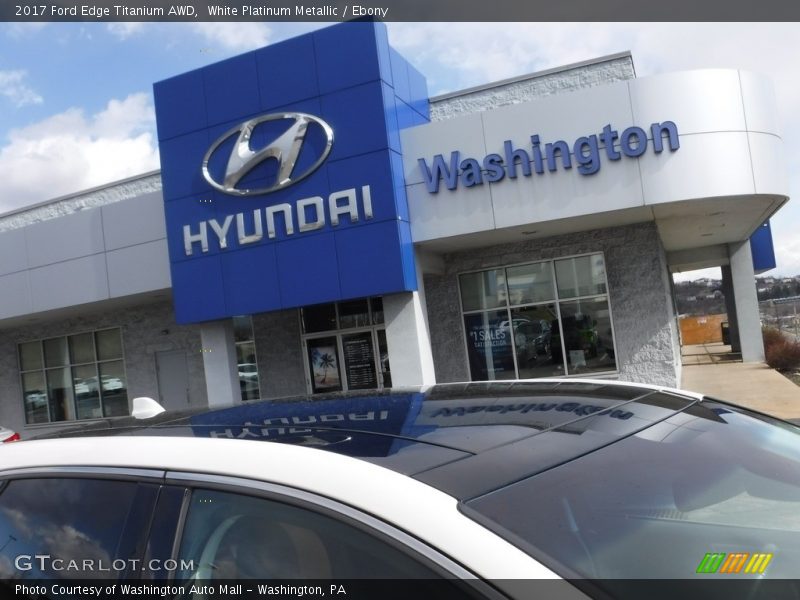 White Platinum Metallic / Ebony 2017 Ford Edge Titanium AWD