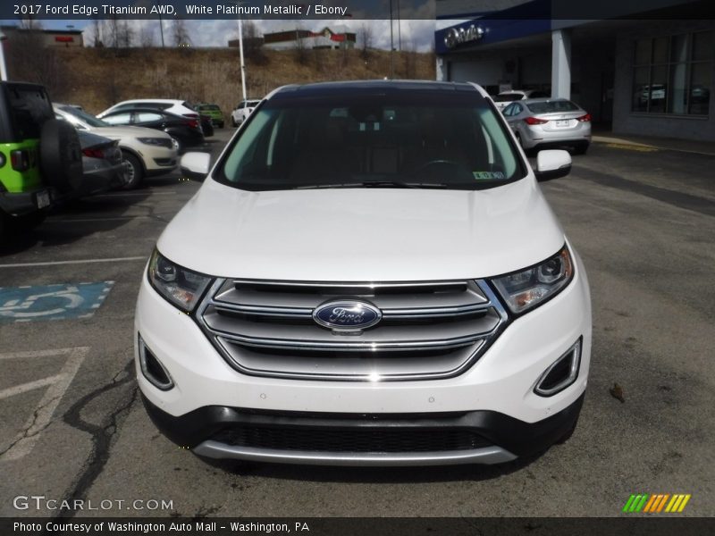 White Platinum Metallic / Ebony 2017 Ford Edge Titanium AWD