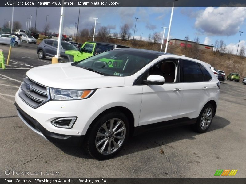 White Platinum Metallic / Ebony 2017 Ford Edge Titanium AWD