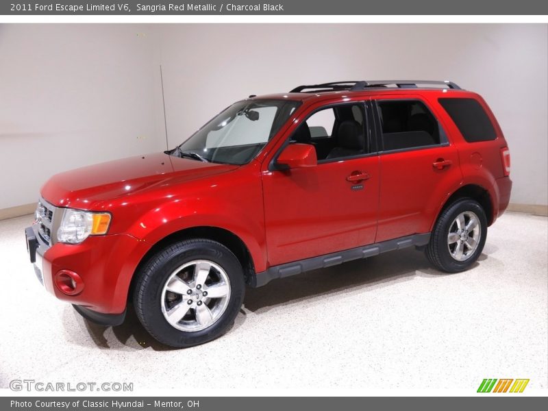 Sangria Red Metallic / Charcoal Black 2011 Ford Escape Limited V6