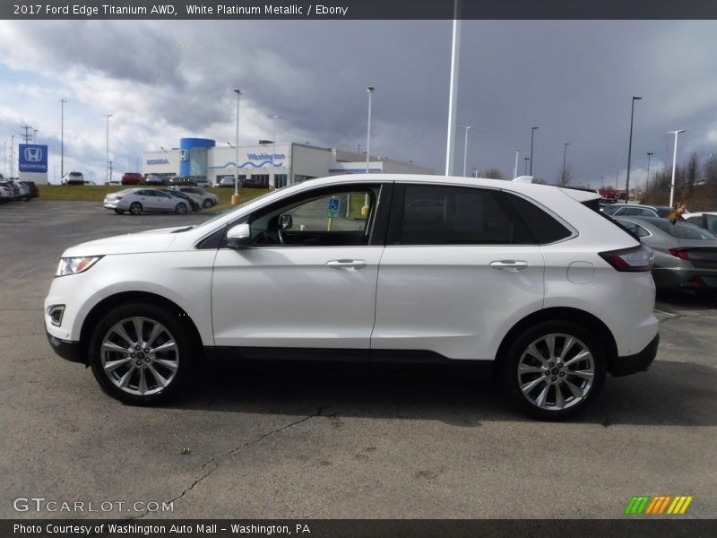 White Platinum Metallic / Ebony 2017 Ford Edge Titanium AWD