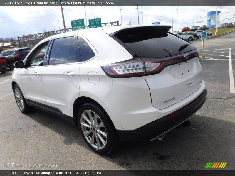 White Platinum Metallic / Ebony 2017 Ford Edge Titanium AWD