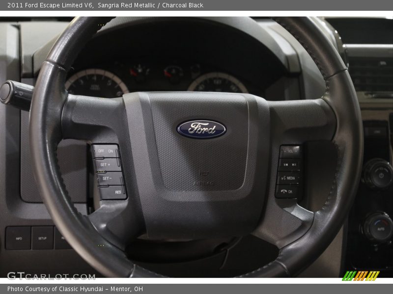 Sangria Red Metallic / Charcoal Black 2011 Ford Escape Limited V6