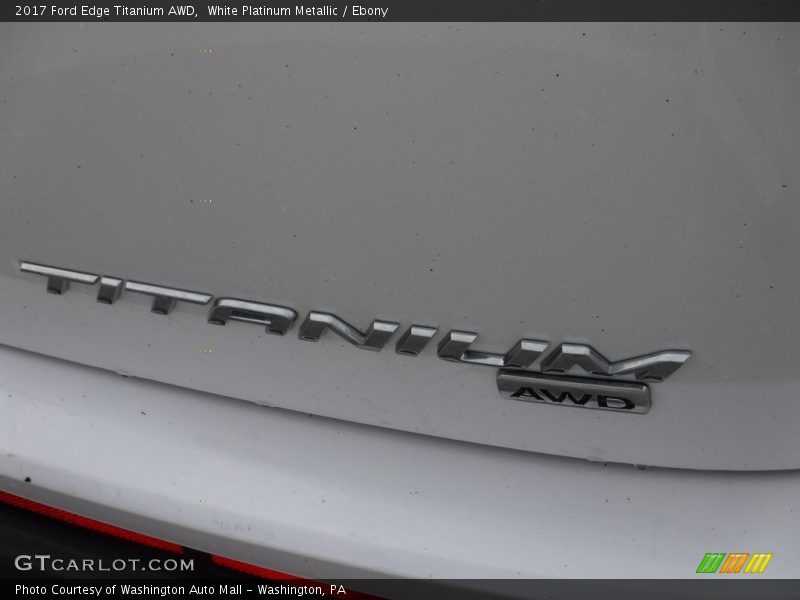 White Platinum Metallic / Ebony 2017 Ford Edge Titanium AWD