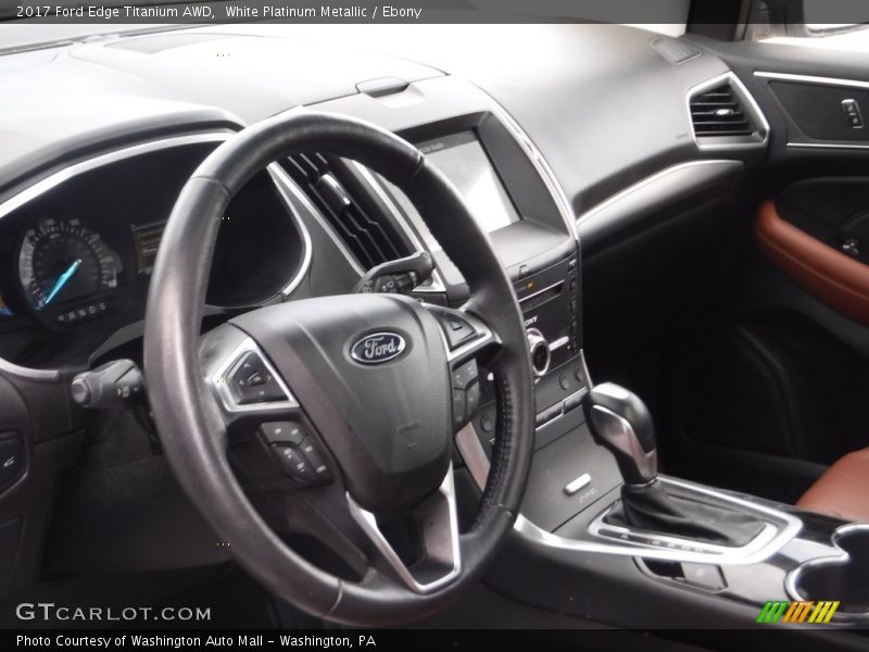 White Platinum Metallic / Ebony 2017 Ford Edge Titanium AWD