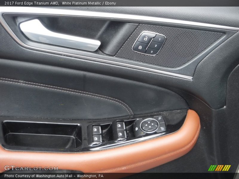 White Platinum Metallic / Ebony 2017 Ford Edge Titanium AWD