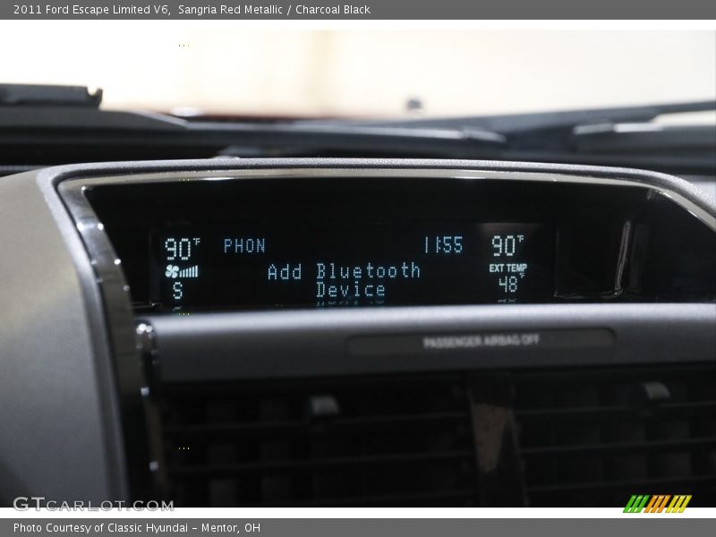 Sangria Red Metallic / Charcoal Black 2011 Ford Escape Limited V6