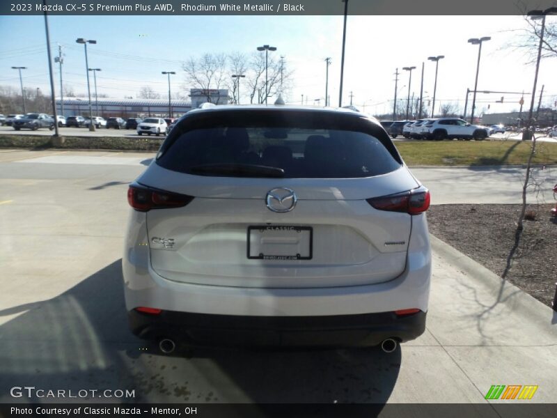 Rhodium White Metallic / Black 2023 Mazda CX-5 S Premium Plus AWD