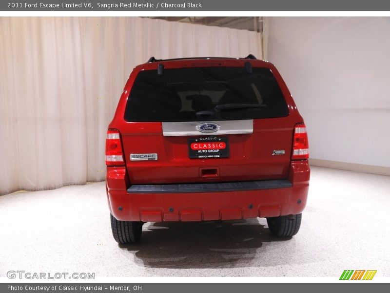 Sangria Red Metallic / Charcoal Black 2011 Ford Escape Limited V6