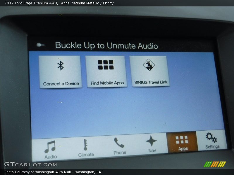 White Platinum Metallic / Ebony 2017 Ford Edge Titanium AWD