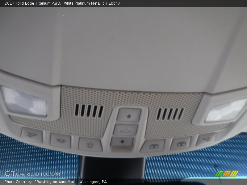 White Platinum Metallic / Ebony 2017 Ford Edge Titanium AWD