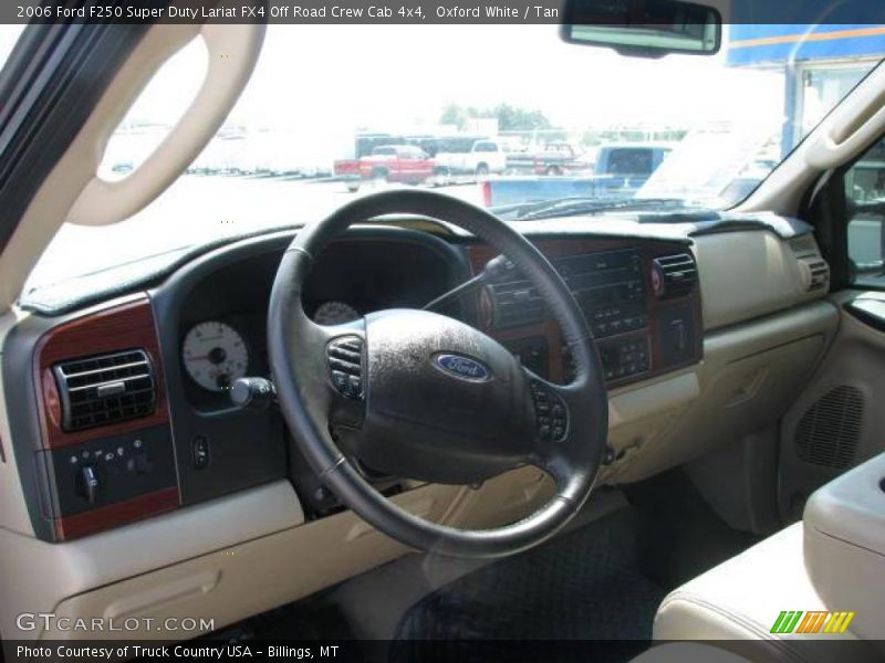 Oxford White / Tan 2006 Ford F250 Super Duty Lariat FX4 Off Road Crew Cab 4x4