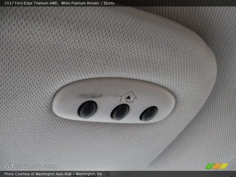 White Platinum Metallic / Ebony 2017 Ford Edge Titanium AWD