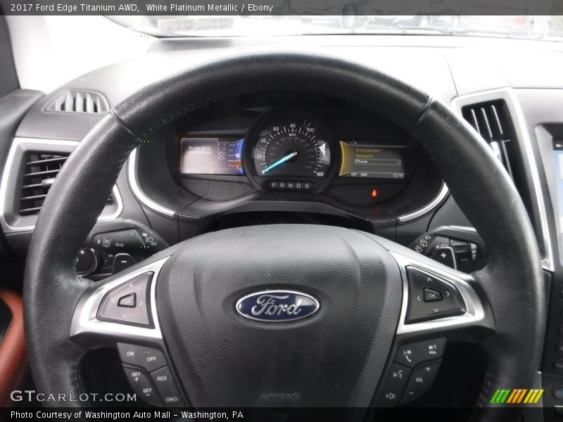 White Platinum Metallic / Ebony 2017 Ford Edge Titanium AWD