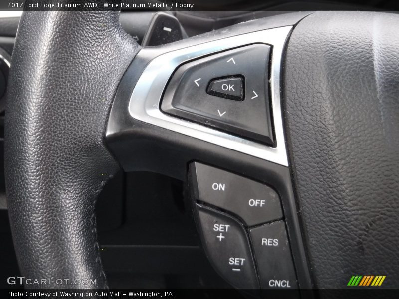 White Platinum Metallic / Ebony 2017 Ford Edge Titanium AWD