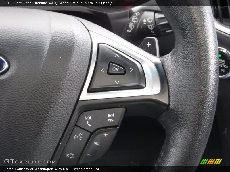 White Platinum Metallic / Ebony 2017 Ford Edge Titanium AWD