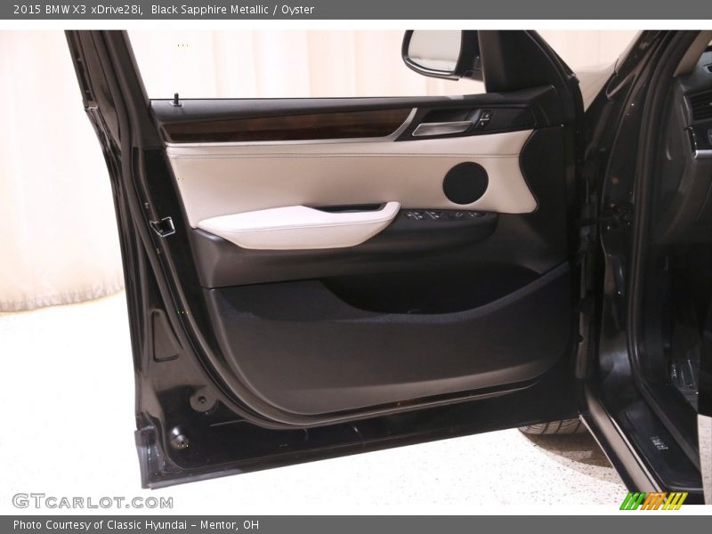 Black Sapphire Metallic / Oyster 2015 BMW X3 xDrive28i