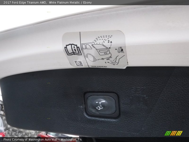 White Platinum Metallic / Ebony 2017 Ford Edge Titanium AWD