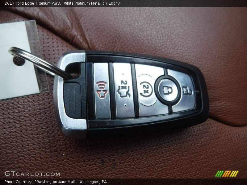 White Platinum Metallic / Ebony 2017 Ford Edge Titanium AWD