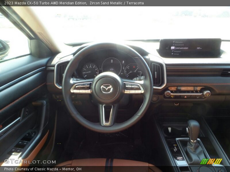 Zircon Sand Metallic / Terracotta 2023 Mazda CX-50 Turbo AWD Meridian Edition