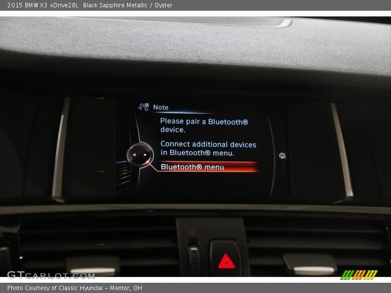 Black Sapphire Metallic / Oyster 2015 BMW X3 xDrive28i