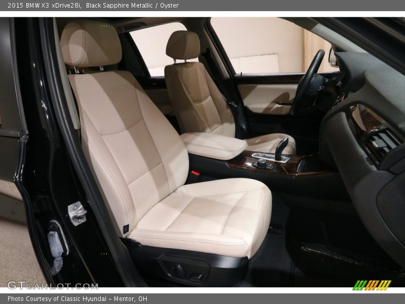 Black Sapphire Metallic / Oyster 2015 BMW X3 xDrive28i
