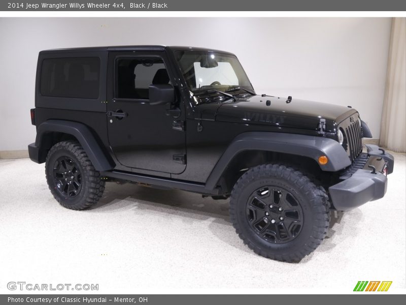 Black / Black 2014 Jeep Wrangler Willys Wheeler 4x4