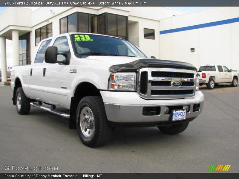 Oxford White / Medium Flint 2006 Ford F250 Super Duty XLT FX4 Crew Cab 4x4