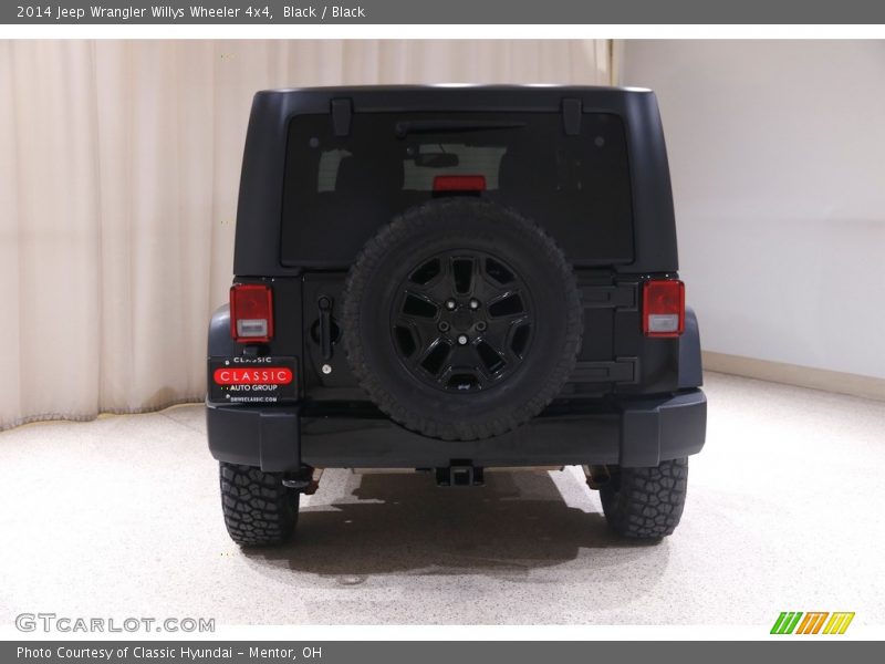 Black / Black 2014 Jeep Wrangler Willys Wheeler 4x4