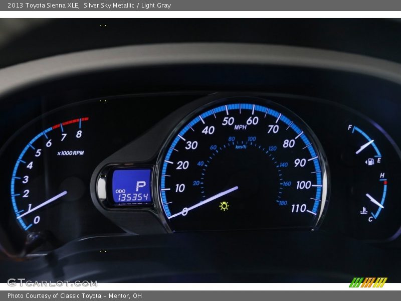 Silver Sky Metallic / Light Gray 2013 Toyota Sienna XLE