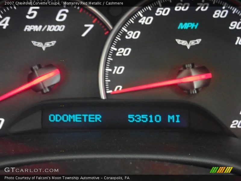 Monterey Red Metallic / Cashmere 2007 Chevrolet Corvette Coupe