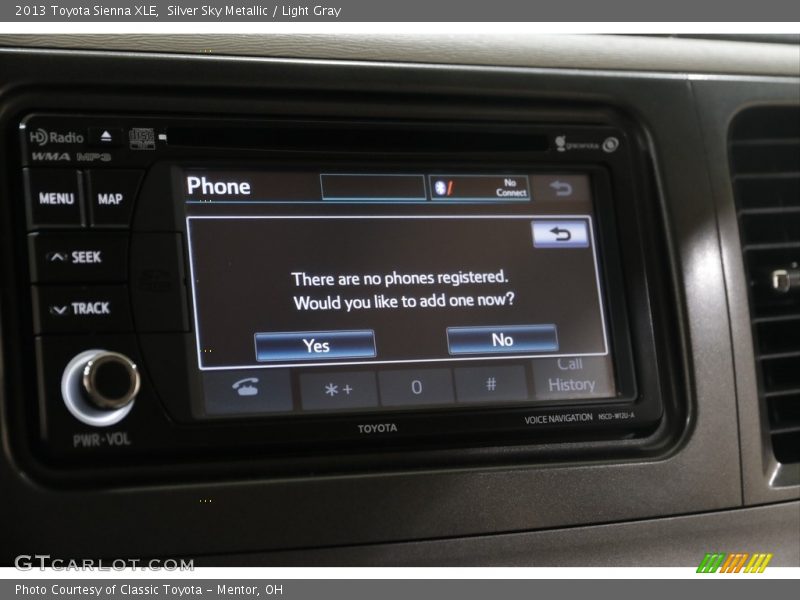 Silver Sky Metallic / Light Gray 2013 Toyota Sienna XLE