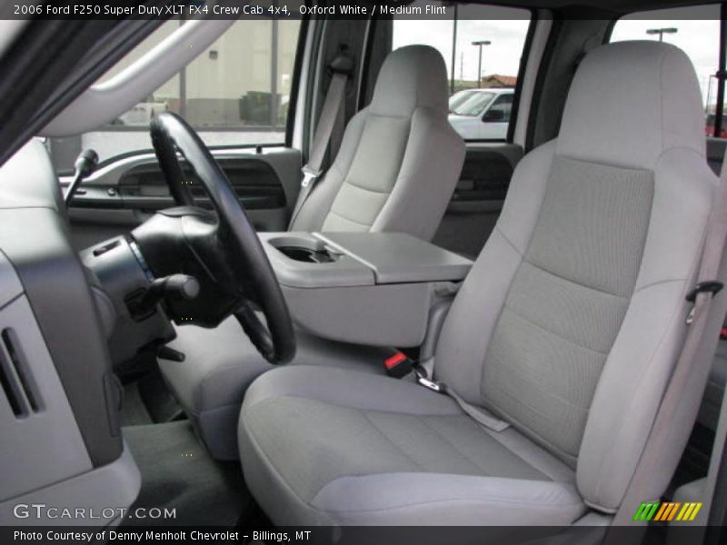 Oxford White / Medium Flint 2006 Ford F250 Super Duty XLT FX4 Crew Cab 4x4