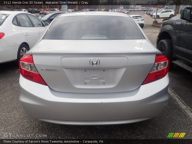 Alabaster Silver Metallic / Gray 2012 Honda Civic EX Sedan