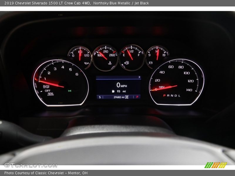 Northsky Blue Metallic / Jet Black 2019 Chevrolet Silverado 1500 LT Crew Cab 4WD