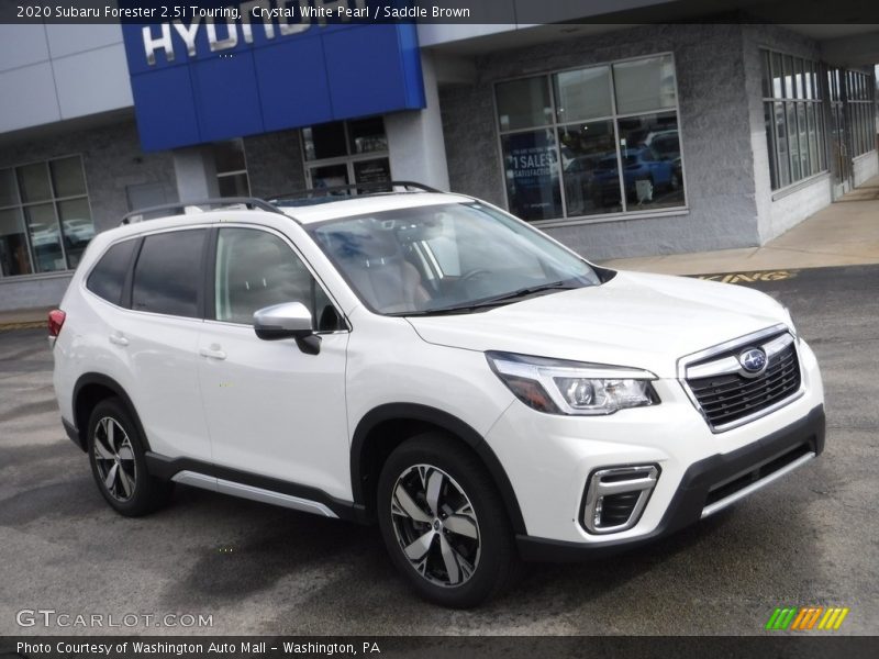 Crystal White Pearl / Saddle Brown 2020 Subaru Forester 2.5i Touring