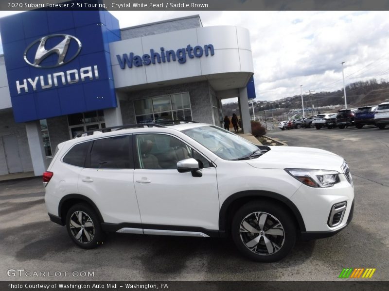 Crystal White Pearl / Saddle Brown 2020 Subaru Forester 2.5i Touring