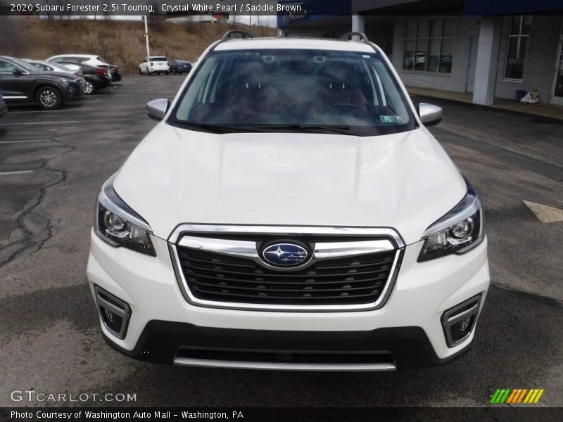Crystal White Pearl / Saddle Brown 2020 Subaru Forester 2.5i Touring