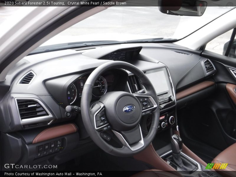 Crystal White Pearl / Saddle Brown 2020 Subaru Forester 2.5i Touring