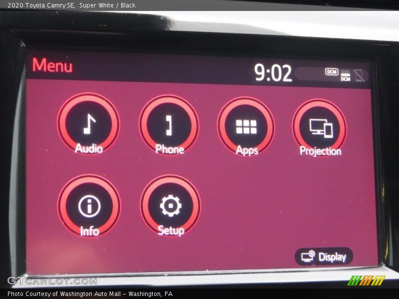 Super White / Black 2020 Toyota Camry SE
