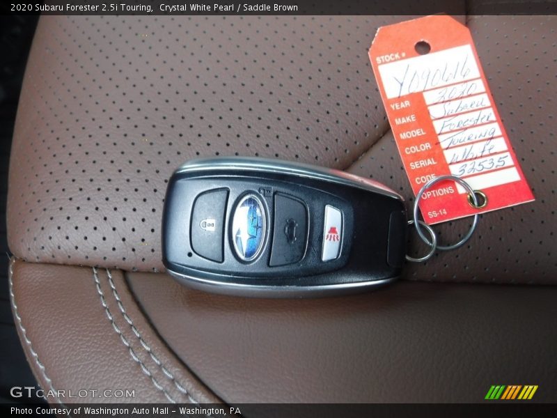 Crystal White Pearl / Saddle Brown 2020 Subaru Forester 2.5i Touring