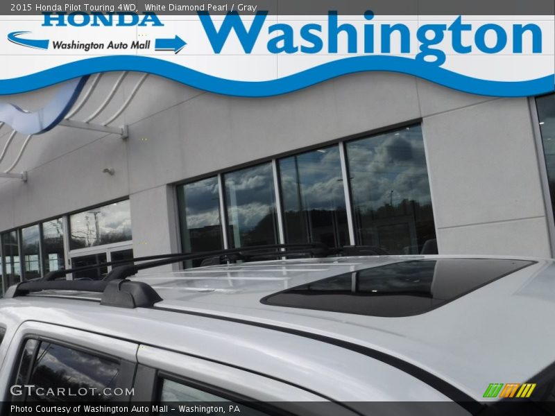 White Diamond Pearl / Gray 2015 Honda Pilot Touring 4WD