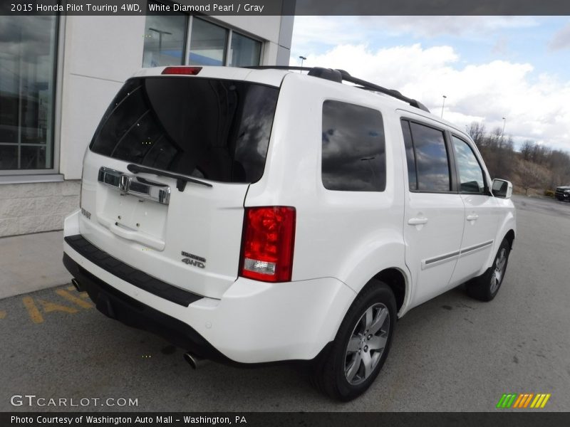 White Diamond Pearl / Gray 2015 Honda Pilot Touring 4WD