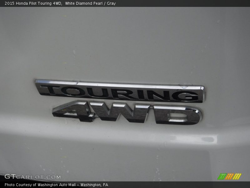 White Diamond Pearl / Gray 2015 Honda Pilot Touring 4WD