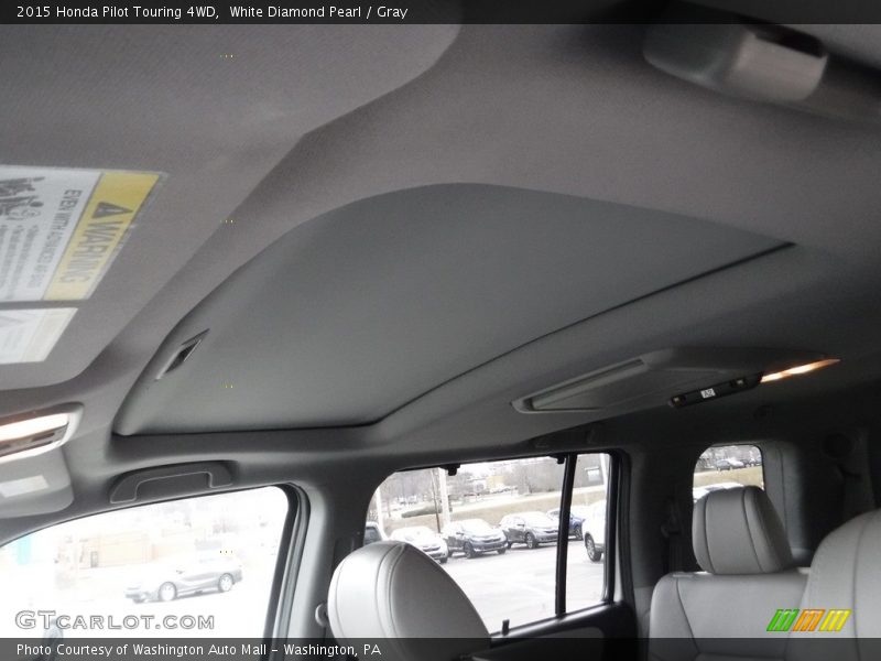 White Diamond Pearl / Gray 2015 Honda Pilot Touring 4WD