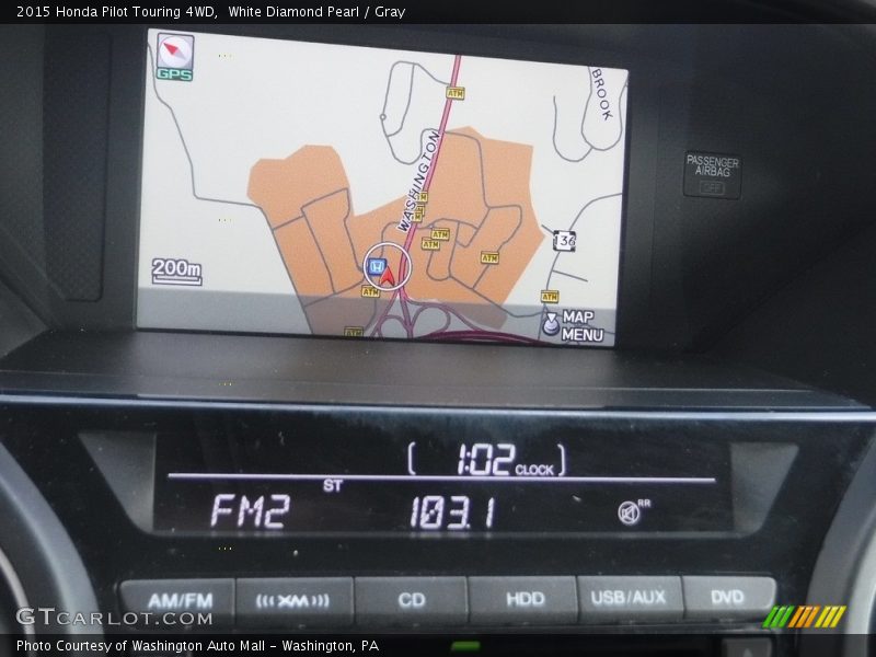 White Diamond Pearl / Gray 2015 Honda Pilot Touring 4WD