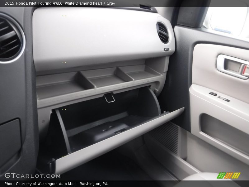 White Diamond Pearl / Gray 2015 Honda Pilot Touring 4WD