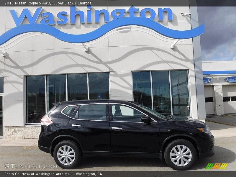 Super Black / Charcoal 2015 Nissan Rogue S AWD