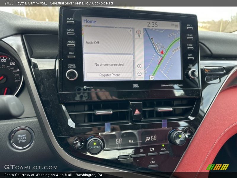 Navigation of 2023 Camry XSE